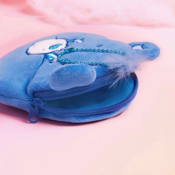 Grumpy Bear Blue Care Bears Coin Purse Bag Charm Keychain Holder Limited Edition - Picture 2 of 3